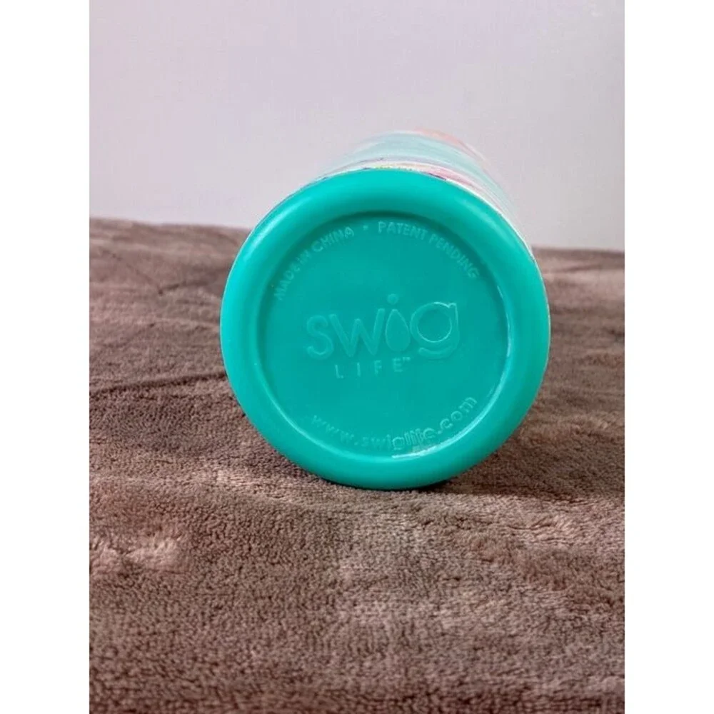 Swig Life Skinny Can Cooler Holder Aqua Marble Insulated Stainless Steel